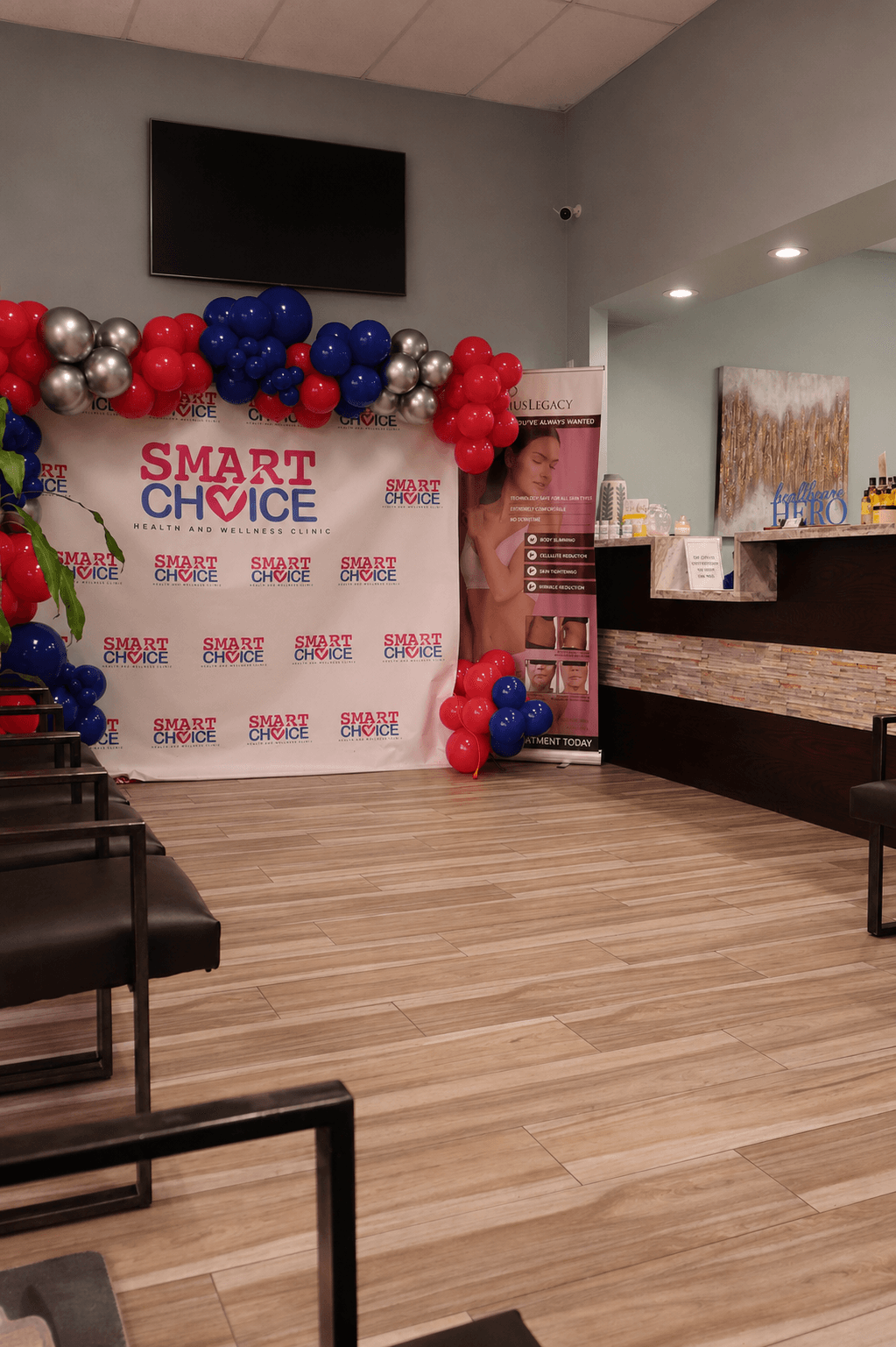 The lobby at Smart Choice Health and Wellness Clinic in Humble, TX