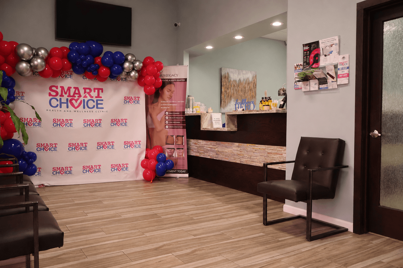 The lobby at Smart Choice Health and Wellness Clinic in Humble, TX