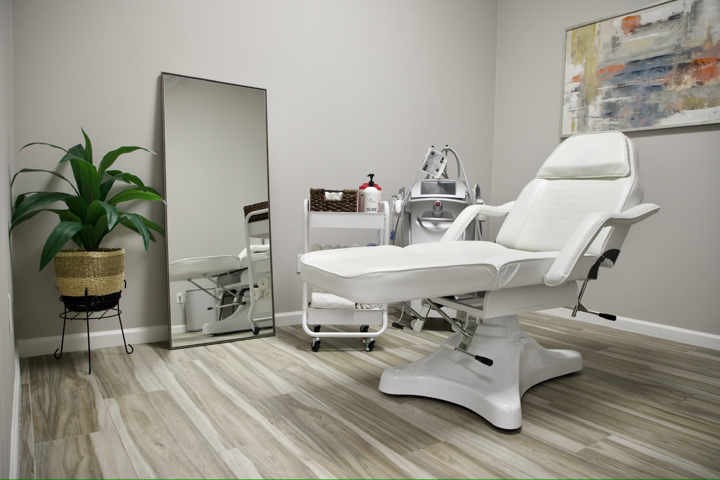 Med spa treatment room at Smart Choice in Humble, TX